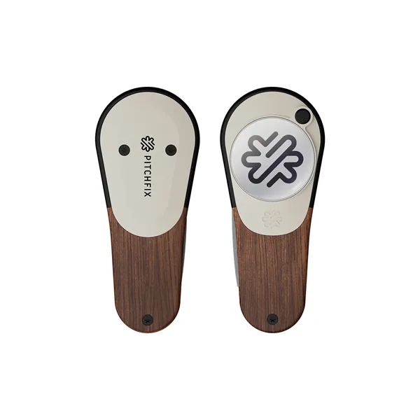 Pitchfix: The Woodie is a premium switchblade divot tool. Wood-effect finish... from ASI 61966 HPG / BCG Creations HPG Gold