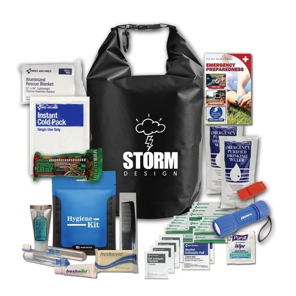 5-liter dry bag with a first aid kit, hygiene items, food,... from ASI 84514 Safety Made