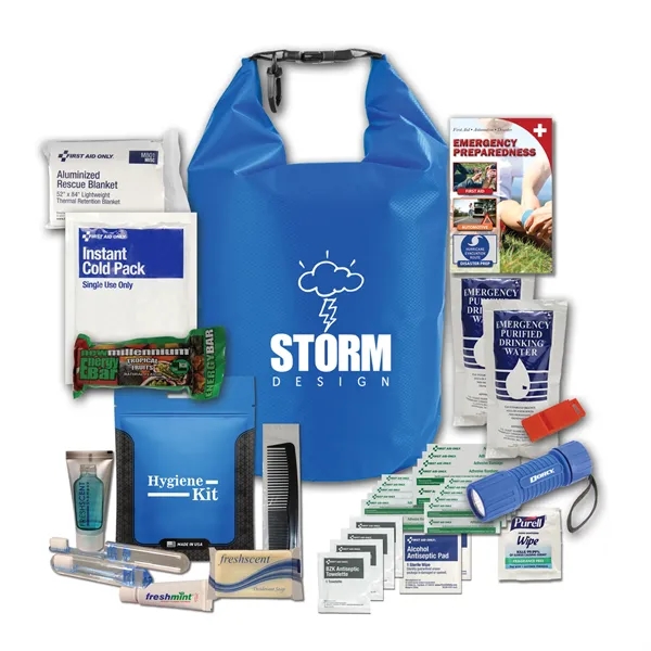 5-liter dry bag with a first aid kit, hygiene items, food,... from ASI 84514 Safety Made
