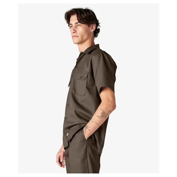 Dickies men's short sleeve work shirt with moisture-wicking technology and stain-release... from ASI 34063 alphabroder