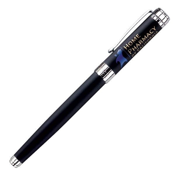Brass twist-action rollerball pen with a matte coated finish and polished... from ASI 68190 Lungsal / Lungsal