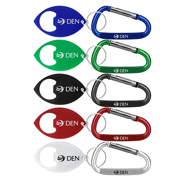 Football Shaped Bottle Opener With Key Ring and Carabiner.... from ASI 74585 Nu Promo International / Nu Promo Line
