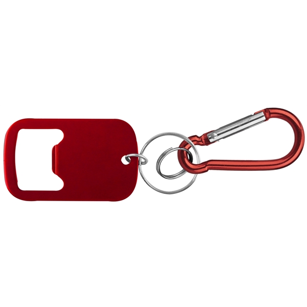 Metal Bottle Opener with carabiner and key holder... from ASI 74585 Nu Promo International / Nu Promo Line
