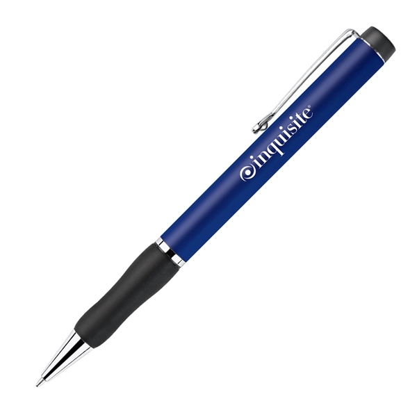 Aluminum twist-action ballpoint pen with a matte colored barrel, comfortable rubber... from ASI 68190 Lungsal / Lungsal