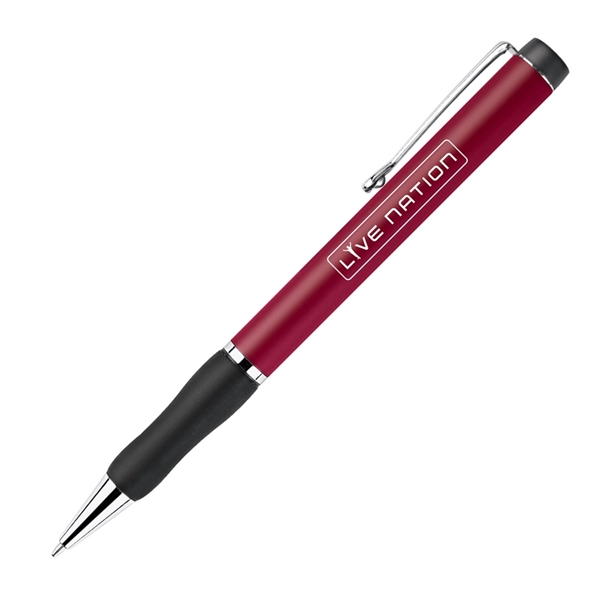 Aluminum twist-action ballpoint pen with a matte colored barrel, comfortable rubber... from ASI 68190 Lungsal / Lungsal