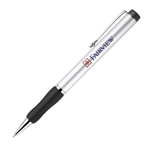 Aluminum twist-action ballpoint pen with a matte colored barrel, comfortable rubber... from ASI 68190 Lungsal / Lungsal