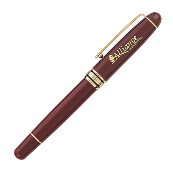 Brass cap-off rollerball pen available in several elegant enamel finish colors... from ASI 68190 Lungsal / Lungsal