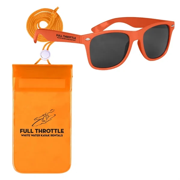 Waterproof pouch with neck cord and sunglasses... from ASI 61125 Hit Promotional Products / Hit®