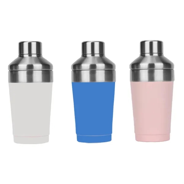 Vacuum insulated stainless steel cocktail shaker, 16 oz. plus 1C1P silkscreen... from ASI 37218 Athena Promo (tm)