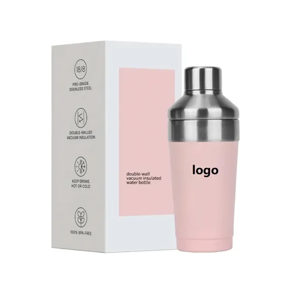 Vacuum insulated stainless steel cocktail shaker, 16 oz. plus 1C1P silkscreen... from ASI 37218 Athena Promo (tm)