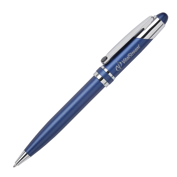 Twist-action ballpoint pen with a chrome-plated brass barrel with lacquer-coated finish... from ASI 68190 Lungsal / Lungsal