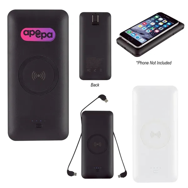 5-in-1 wireless charging power bank with Qi-enabled charging as well as... from ASI 61125 Hit Promotional Products / Hit®