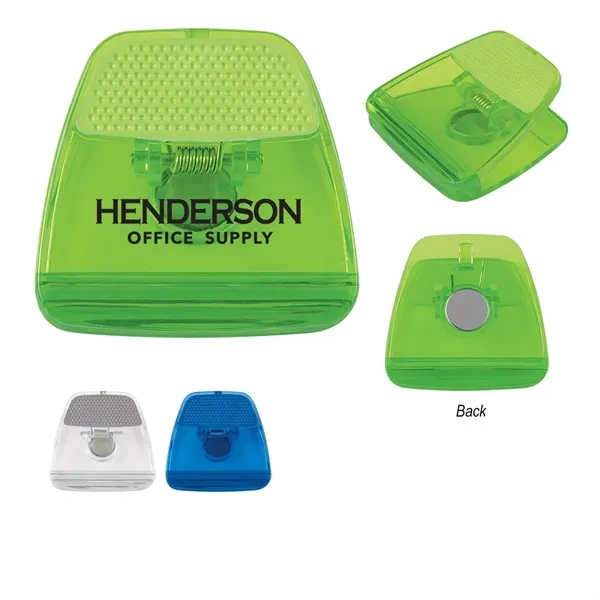 Memo clip with a top rubber grip, spring-loaded hinge, and a... from ASI 61125 Hit Promotional Products / Hit®