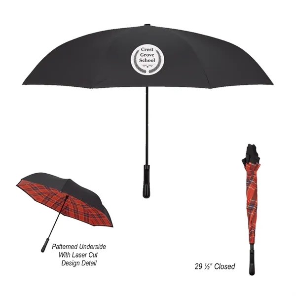 48" arc Soho inversion umbrella with a metal shaft, pongee material,... from ASI 61125 Hit Promotional Products / Hit®