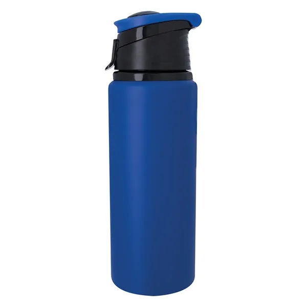 24 oz. aluminum Velvet Touch bottle with a screw-on, spill-resistant, flip-top... from ASI 61125 Hit Promotional Products / Hit®