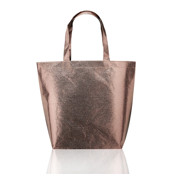 Non-woven polypropylene tote bag with metallic finish.... from ASI 39552 BEL Promo