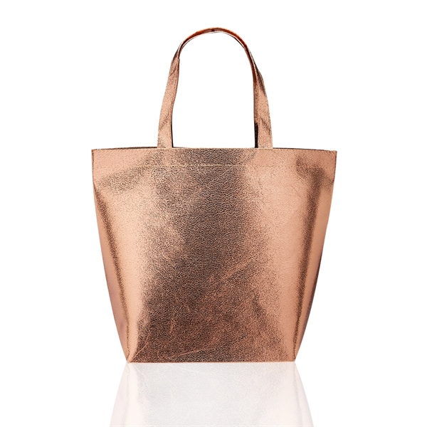 Non-woven polypropylene tote bag with metallic finish.... from ASI 39552 BEL Promo