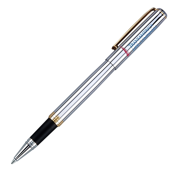 Solid brass cap-off rollerball pen with a shining chrome finish and... from ASI 68190 Lungsal / Lungsal