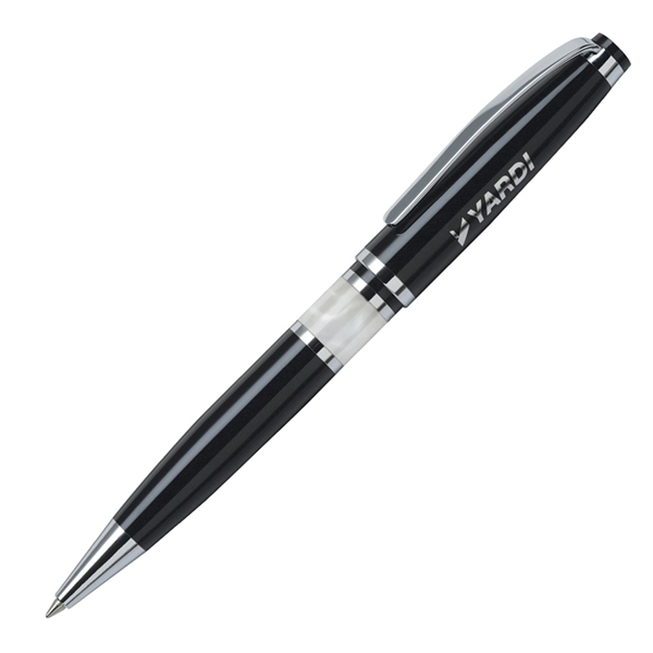 Chrome-plated brass twist-action pen with a high-gloss lacquer finish and resin... from ASI 68190 Lungsal / Lungsal