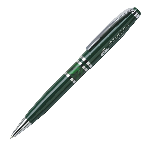 Chrome-plated brass twist-action pen with a high-gloss lacquer finish and resin... from ASI 68190 Lungsal / Lungsal