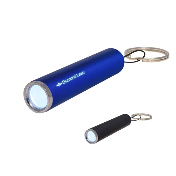 Ray light-up LED flashlight with a keyring and button cell batteries... from ASI 61125 Hit Promotional Products / Hit®