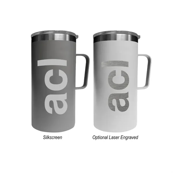 20 ounce stainless steel Kaden insulated tumbler with lid and handle.... from ASI 61125 Hit Promotional Products / Hit®