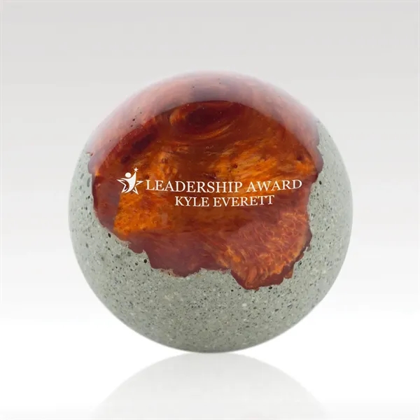 Sphere shaped award creatively fashioned in concrete and resin... from ASI 93986 Visions/Awardcraft / Visions Awards