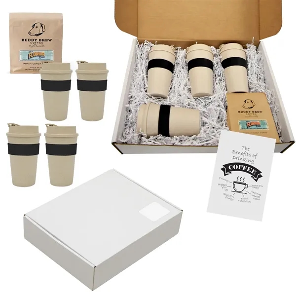Buddy Brew coffee gift set for four, allowing you to take... from ASI 61125 Hit Promotional Products / Hit®