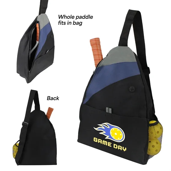 12" x 17.5" x 6" polyester sling style backpack with zipper... from ASI 37980 Bagworld