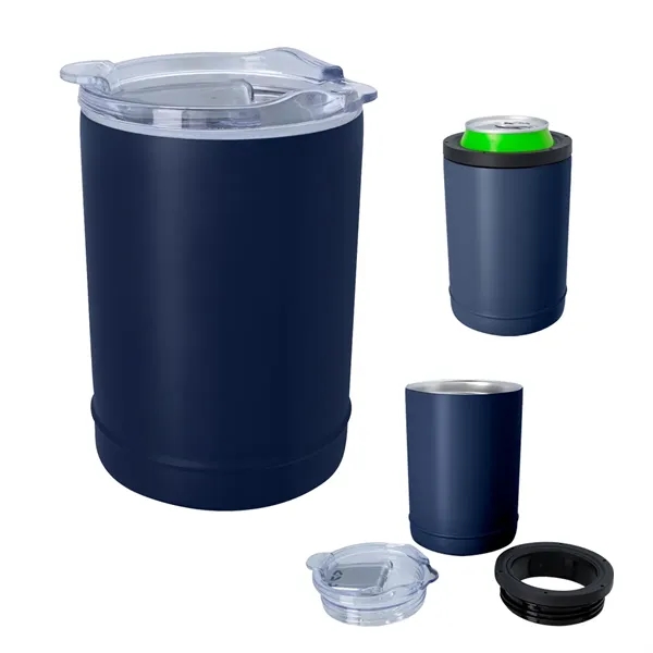 Stainless steel copper insulated 2-in-1 can cooler and tumbler with lid.... from ASI 61125 Hit Promotional Products / Hit®
