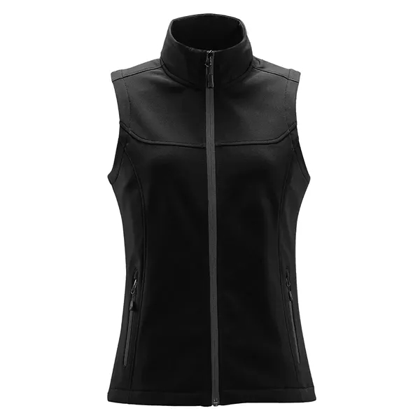 Women's softshell vest with a water-repellent finish, zippered hand pockets, adjustable... from ASI 61125 Hit Promotional Products / Hit®