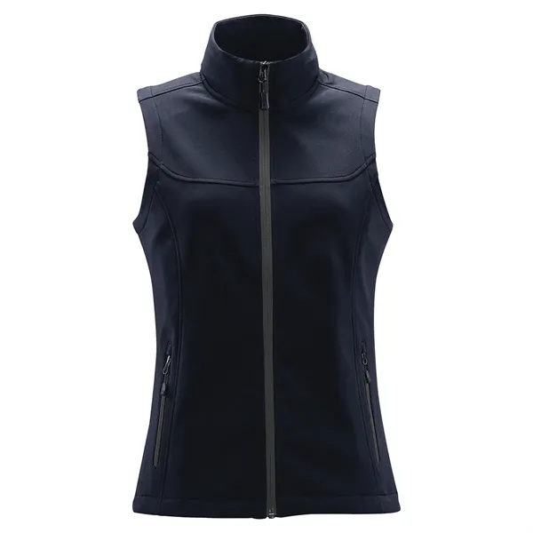 Women's softshell vest with a water-repellent finish, zippered hand pockets, adjustable... from ASI 61125 Hit Promotional Products / Hit®