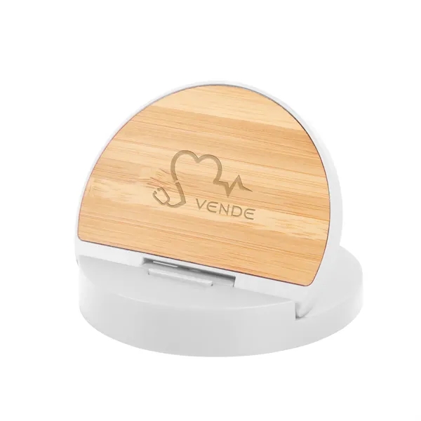 Wireless charger and phone stand with a type-C input and cord... from ASI 61125 Hit Promotional Products / Hit®