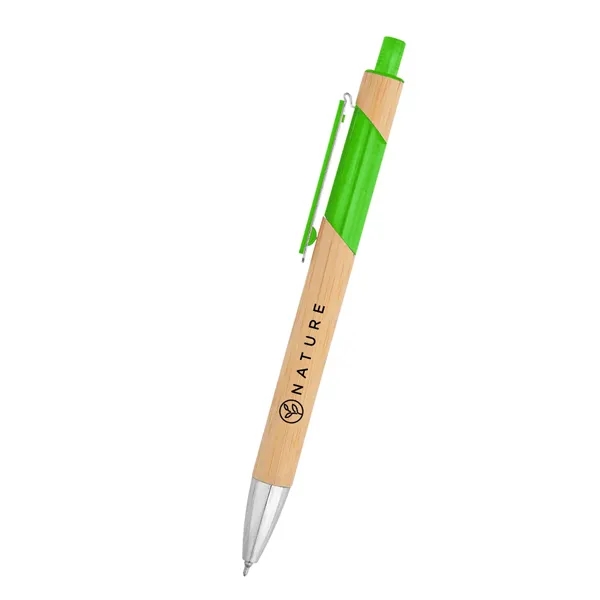 Bamboo pen with a plunger-action mechanism.... from ASI 61125 Hit Promotional Products / Hit®