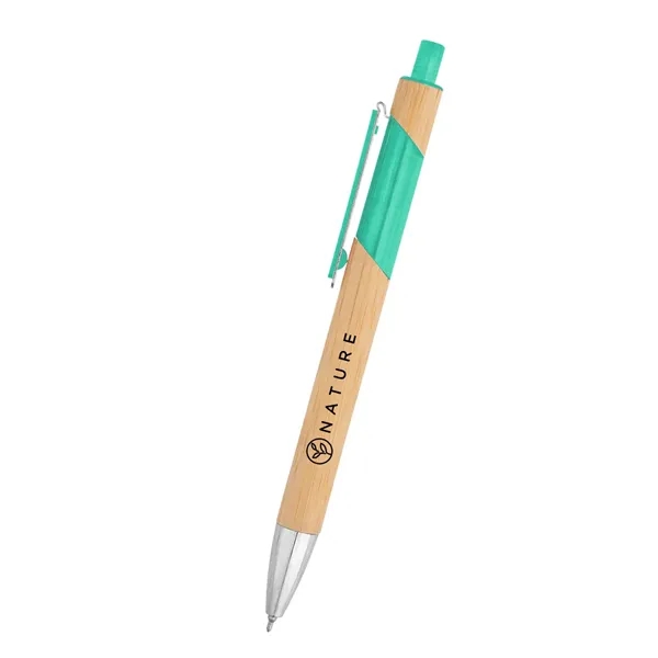 Bamboo pen with a plunger-action mechanism.... from ASI 61125 Hit Promotional Products / Hit®