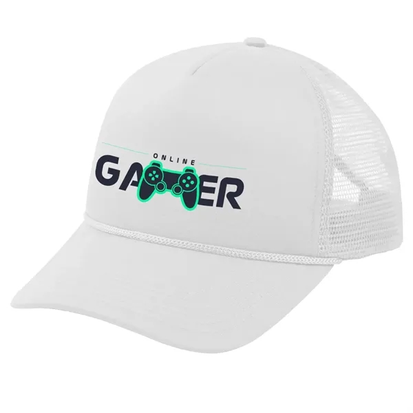 Trucker cap with a five-panel design, structured crown, pre-curved visor, adjustable... from ASI 61125 Hit Promotional Products / Hit®