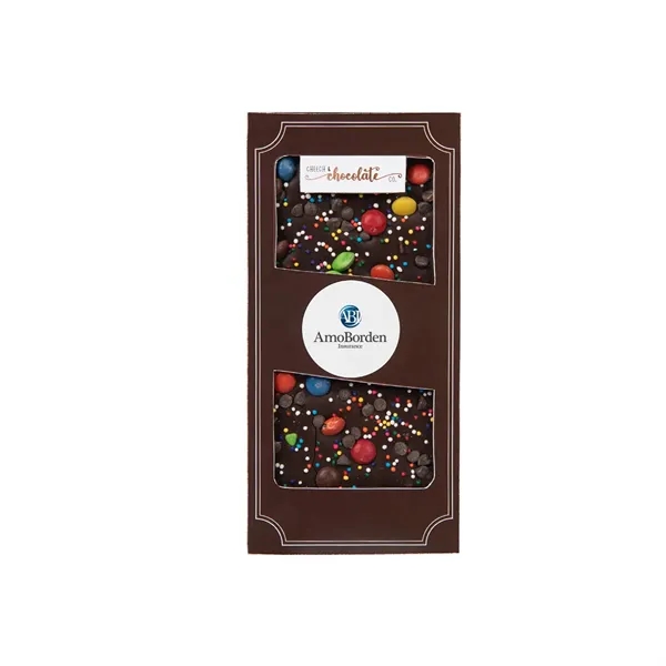 3.5 ounce gourmet chocolate bar in customizable window box.... from ASI 61125 Hit Promotional Products / Hit®