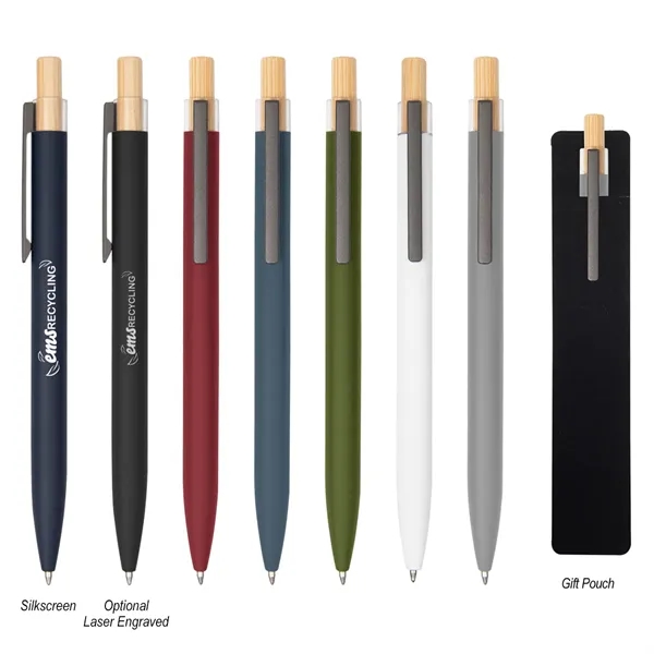 Recycled aluminum pen with bamboo plunger.... from ASI 61125 Hit Promotional Products / Hit®
