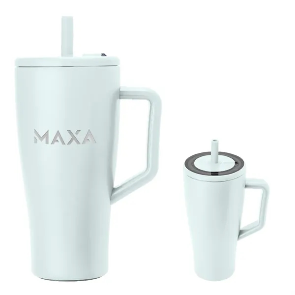 30 oz. insulated stainless steel tumbler with handle, lid and straw.... from ASI 61125 Hit Promotional Products / Hit®