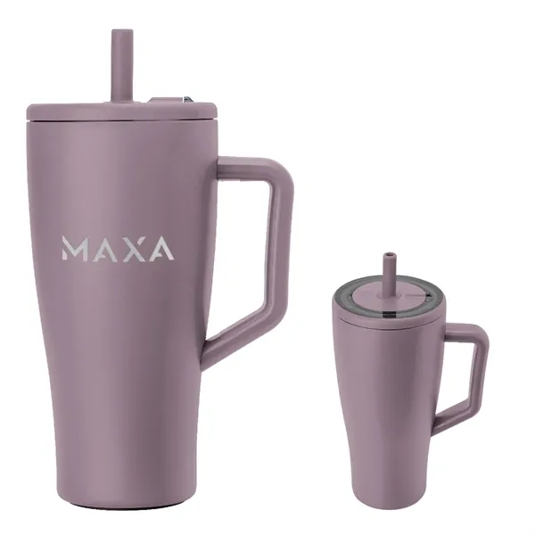 30 oz. insulated stainless steel tumbler with handle, lid and straw.... from ASI 61125 Hit Promotional Products / Hit®