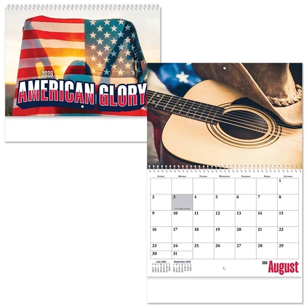 13-month American Glory wall calendar with spiral binding.... from ASI 61125 Hit Promotional Products / Hit®