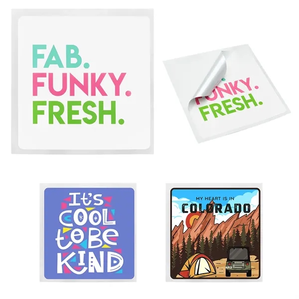3" x 3" square sticker with rounded corners.... from ASI 61125 Hit Promotional Products / Hit®