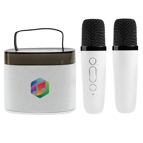 Karaoke set with a mini wireless speaker and two mini microphones.... from ASI 61125 Hit Promotional Products / Hit®