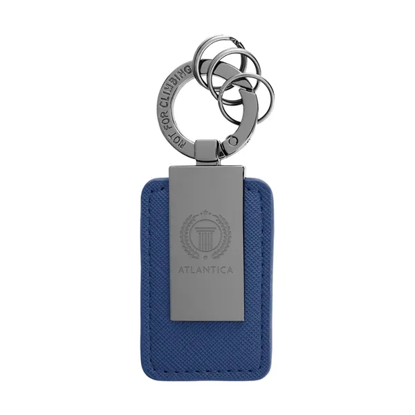 Key tag with carabiner clip attachment and 3 mini split ring... from ASI 61125 Hit Promotional Products / Hit®