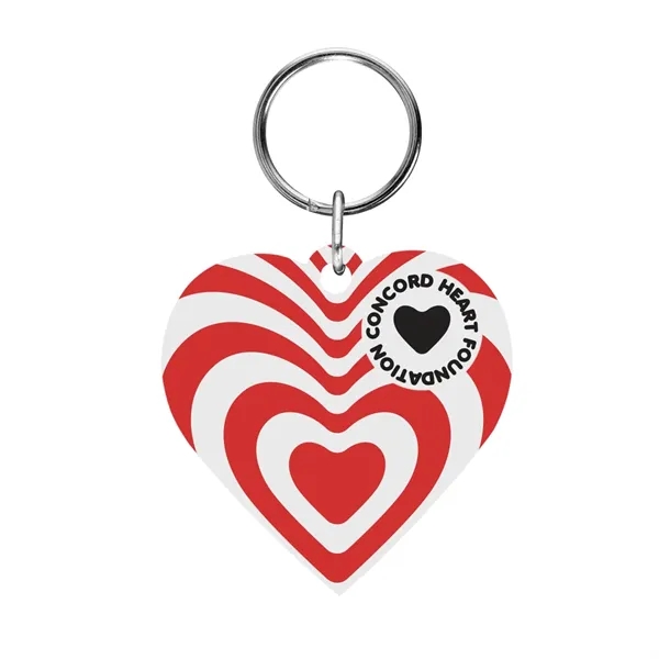Heart shaped acrylic key tag with split ring attachment.... from ASI 61125 Hit Promotional Products / Hit®