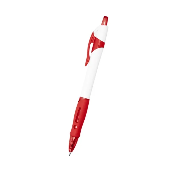 Plunger action ballpoint pen with a rubber grip.... from ASI 61125 Hit Promotional Products / Hit®