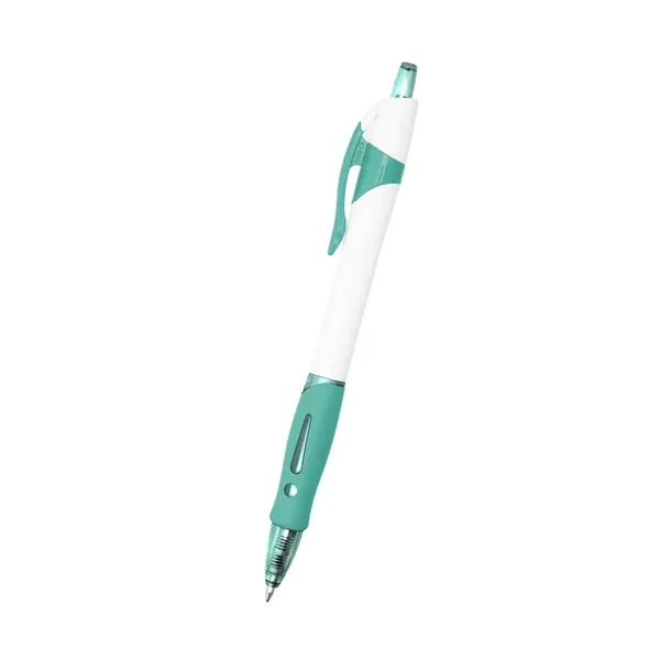 Plunger action ballpoint pen with a rubber grip.... from ASI 61125 Hit Promotional Products / Hit®