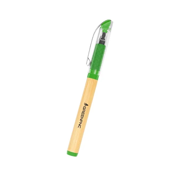 Bamboo gel ink pen with removable cap and unique grip design.... from ASI 61125 Hit Promotional Products / Hit®