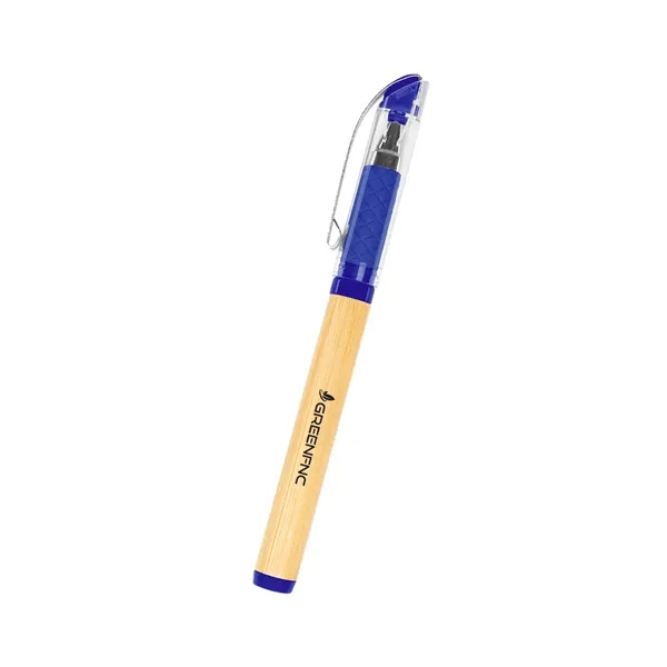Bamboo gel ink pen with removable cap and unique grip design.... from ASI 61125 Hit Promotional Products / Hit®