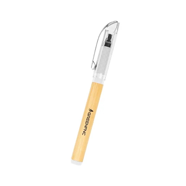 Bamboo gel ink pen with removable cap and unique grip design.... from ASI 61125 Hit Promotional Products / Hit®